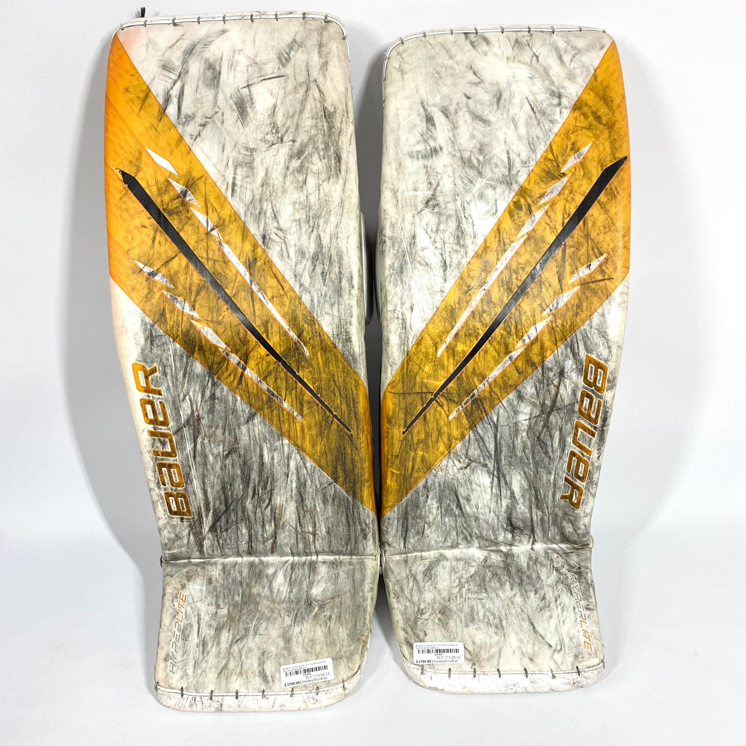 Bauer Vapor HyperLite - Ensemble complet de gardien de but Pro Stock (blanc/jaune/noir)
